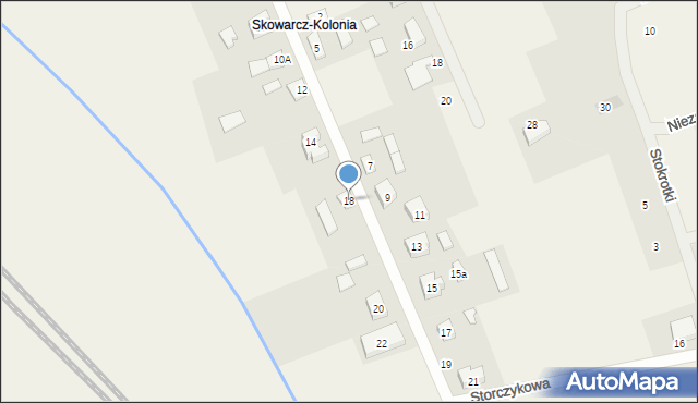 Skowarcz, Kwiatowa, 18, mapa Skowarcz