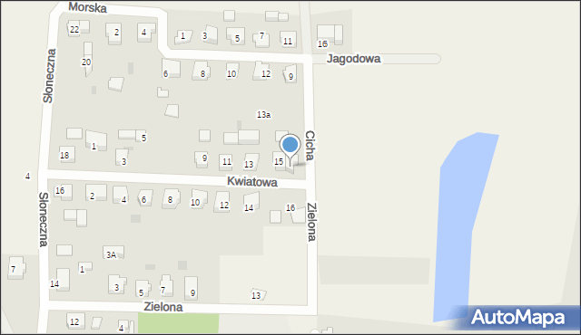 Sławoszyno, Kwiatowa, 17, mapa Sławoszyno