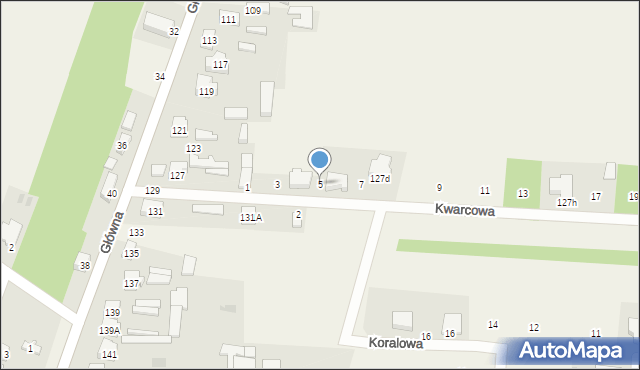 Smardzewice, Kwarcowa, 5, mapa Smardzewice