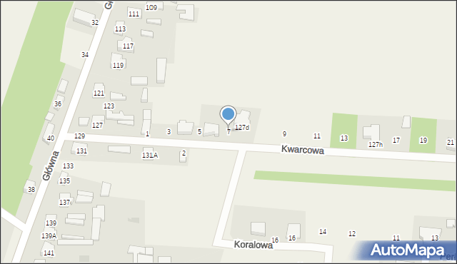 Smardzewice, Kwarcowa, 7, mapa Smardzewice