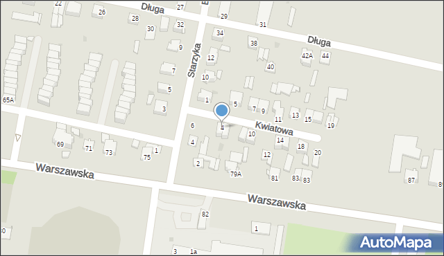 Sochaczew, Kwiatowa, 4, mapa Sochaczew