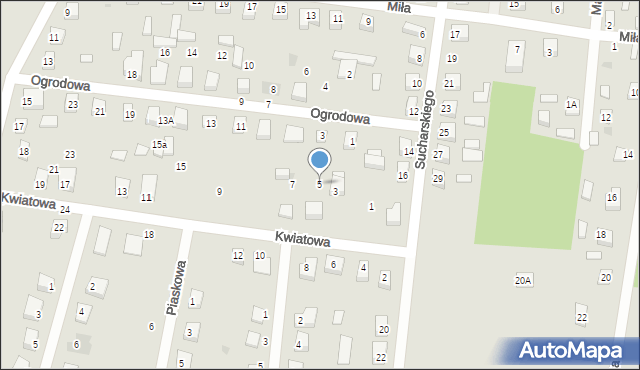 Sochocin, Kwiatowa, 5, mapa Sochocin