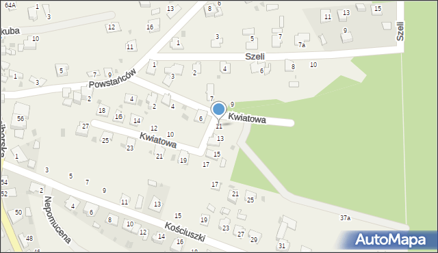 Solarnia, Kwiatowa, 11, mapa Solarnia