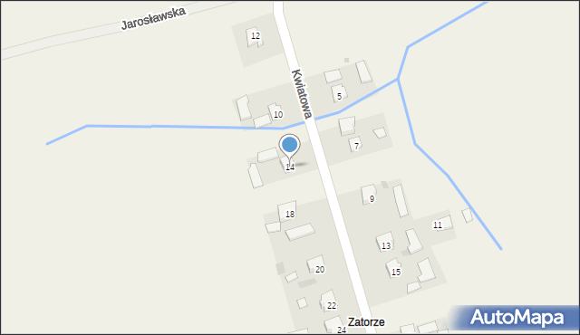 Sośnica, Kwiatowa, 14, mapa Sośnica