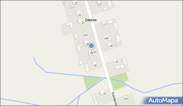 Sośnica, Kwiatowa, 28, mapa Sośnica