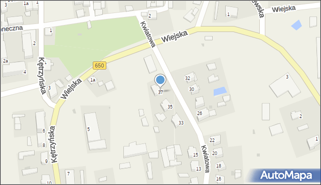 Srokowo, Kwiatowa, 37, mapa Srokowo