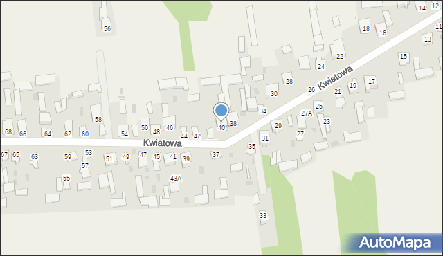 Stare Iganie, Kwiatowa, 40, mapa Stare Iganie