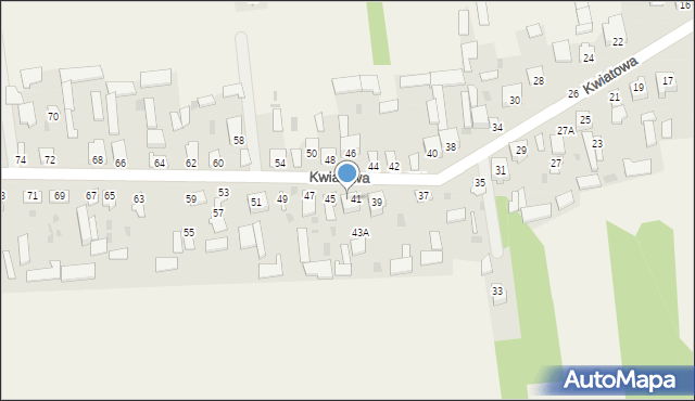 Stare Iganie, Kwiatowa, 43, mapa Stare Iganie