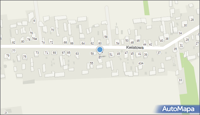 Stare Iganie, Kwiatowa, 57, mapa Stare Iganie