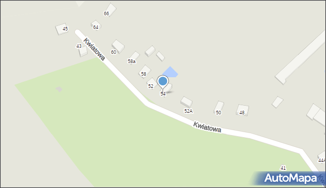 Stęszew, Kwiatowa, 54, mapa Stęszew