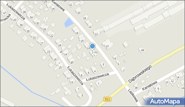 Stęszew, Kwiatowa, 9, mapa Stęszew