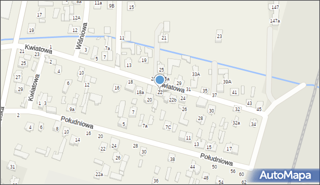 Stojadła, Kwiatowa, 22, mapa Stojadła