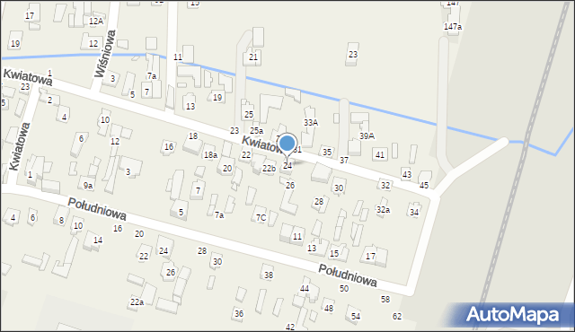 Stojadła, Kwiatowa, 24, mapa Stojadła