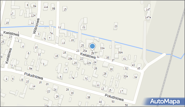 Stojadła, Kwiatowa, 29, mapa Stojadła