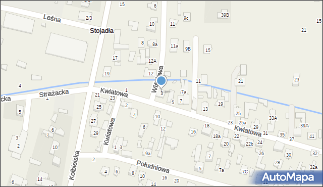 Stojadła, Kwiatowa, 3, mapa Stojadła