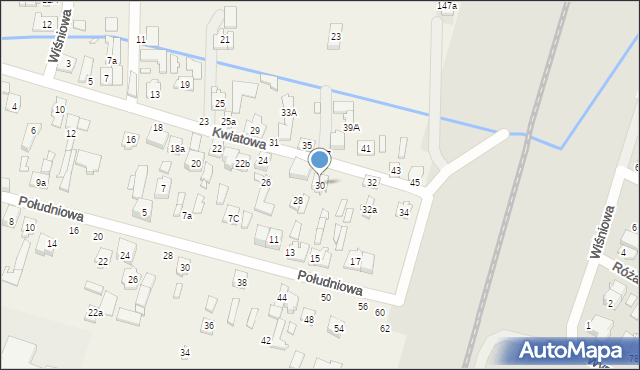 Stojadła, Kwiatowa, 30, mapa Stojadła