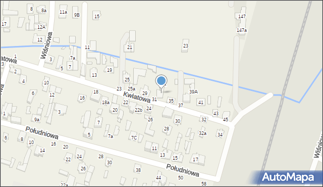 Stojadła, Kwiatowa, 33, mapa Stojadła