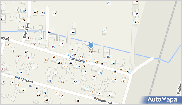 Stojadła, Kwiatowa, 33A, mapa Stojadła