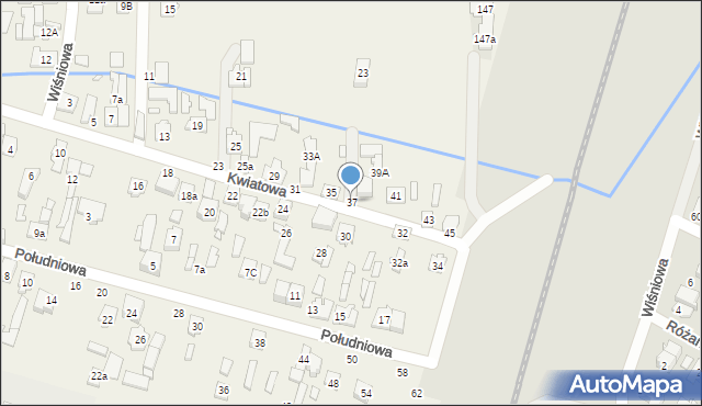 Stojadła, Kwiatowa, 37, mapa Stojadła