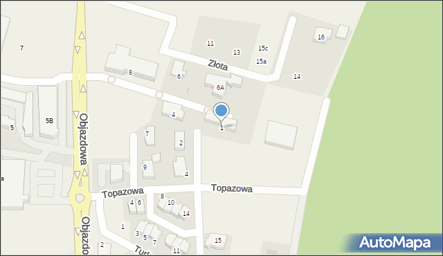 Straszyn, Kwarcowa, 1, mapa Straszyn