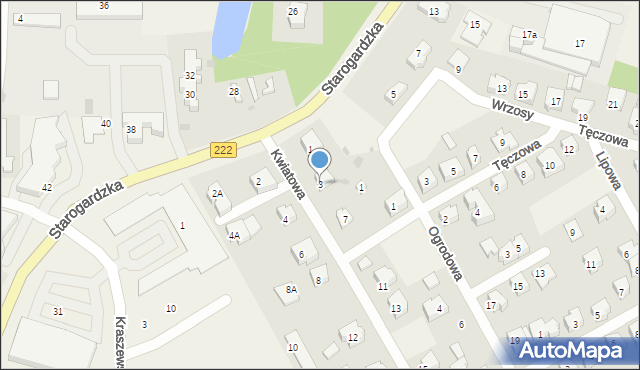 Straszyn, Kwiatowa, 3, mapa Straszyn