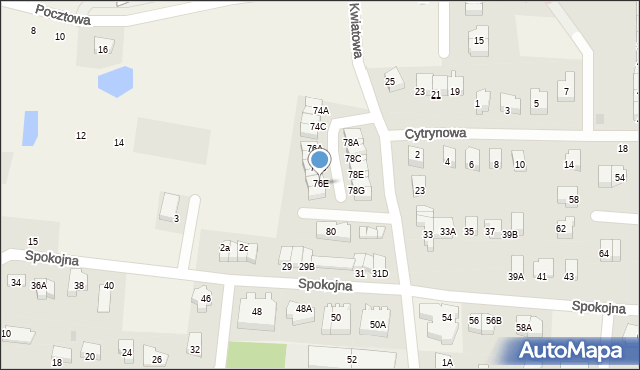 Straszyn, Kwiatowa, 76E, mapa Straszyn