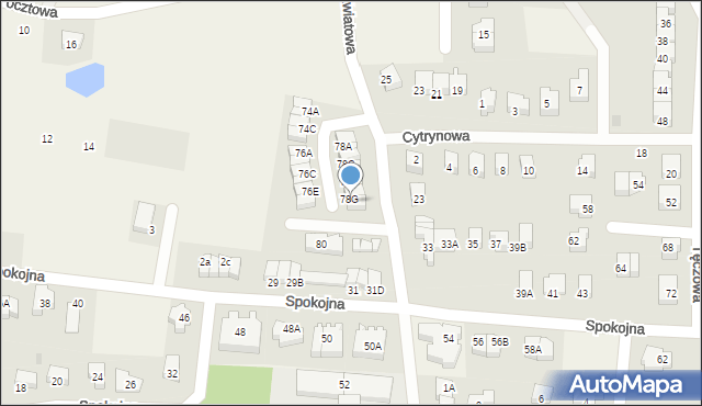 Straszyn, Kwiatowa, 78H, mapa Straszyn