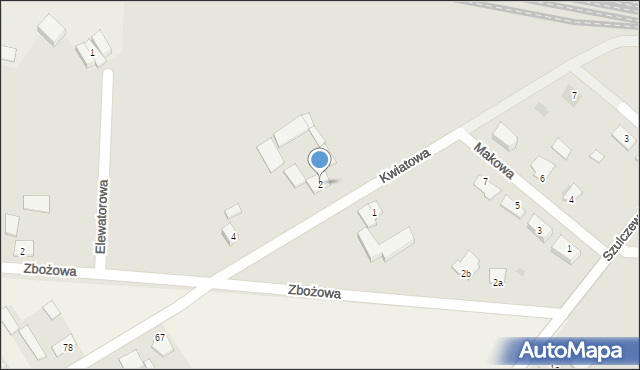 Strzelno, Kwiatowa, 2, mapa Strzelno