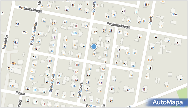 Suchedniów, Kwiatowa, 5, mapa Suchedniów