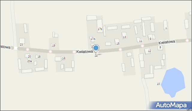 Sulejów, Kwiatowa, 14, mapa Sulejów