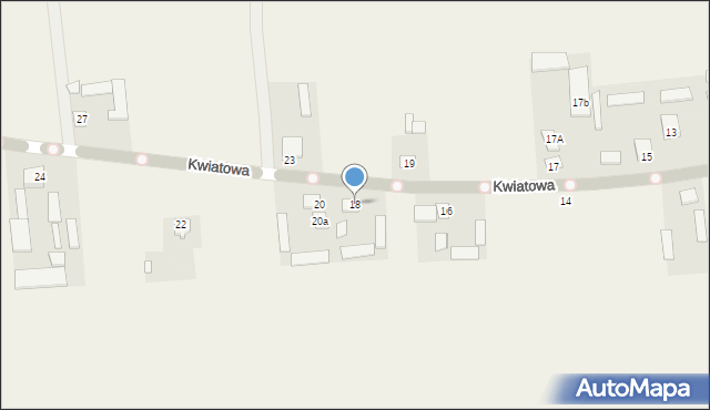 Sulejów, Kwiatowa, 18, mapa Sulejów