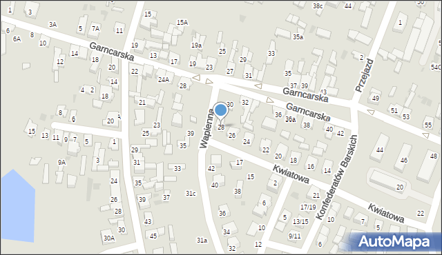 Sulejów, Kwiatowa, 28, mapa Sulejów