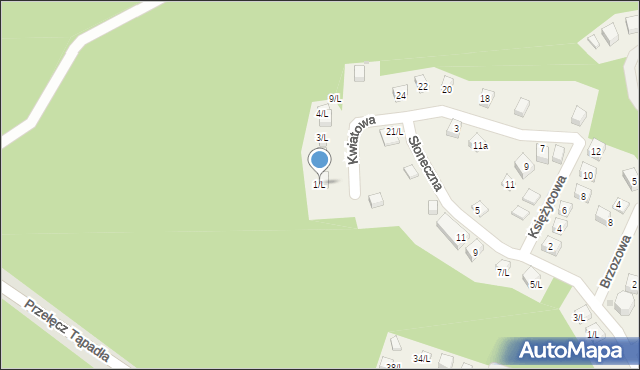 Sulistrowiczki, Kwiatowa, 1/L, mapa Sulistrowiczki