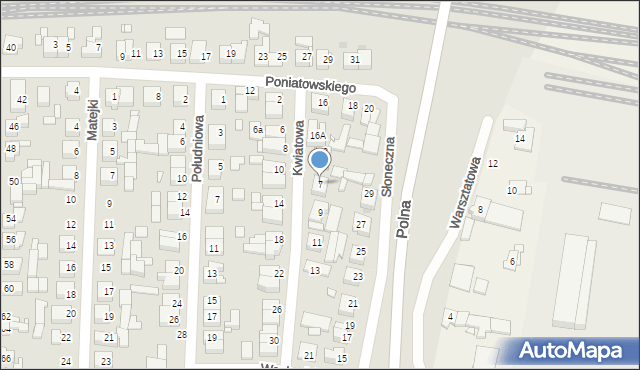 Swarzędz, Kwiatowa, 7, mapa Swarzędz