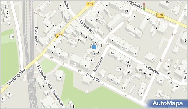 Świdnica, Kwiatowa, 4, mapa Świdnicy