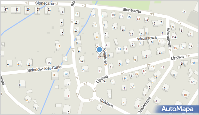 Szczawno-Zdrój, Kwiatowa, 10, mapa Szczawno-Zdrój