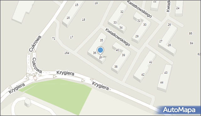 Szczecin, Kwiatkowskiego Eugeniusza, 37, mapa Szczecina