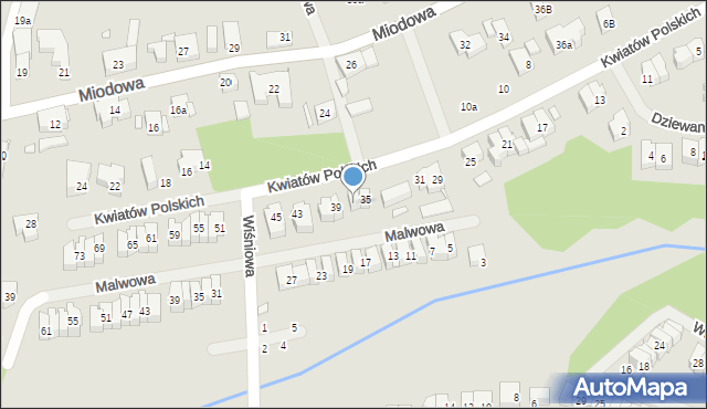 Szczecin, Kwiatów Polskich, 37, mapa Szczecina