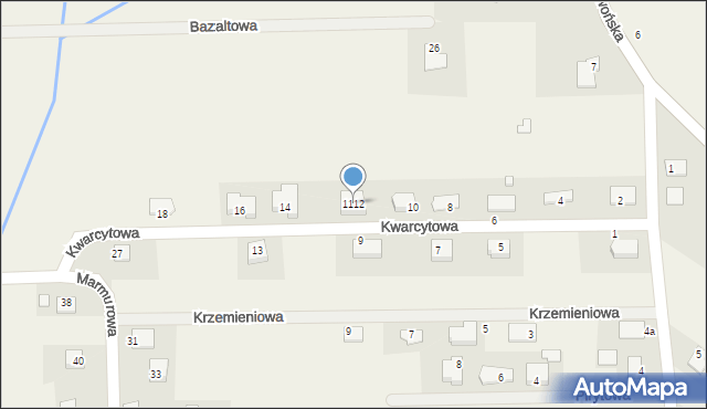 Szewce, Kwarcytowa, 1112, mapa Szewce