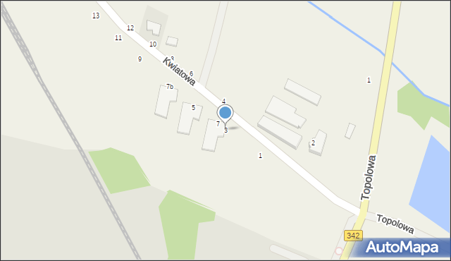 Szewce, Kwiatowa, 3, mapa Szewce