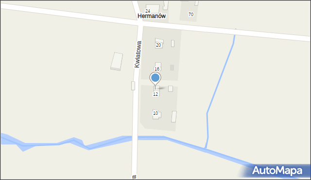 Szymanów, Kwiatowa, 14, mapa Szymanów