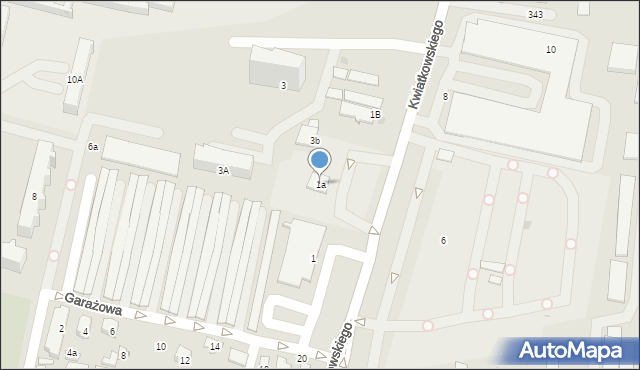 Tarnobrzeg, Kwiatkowskiego Eugeniusza, 1a, mapa Tarnobrzegu