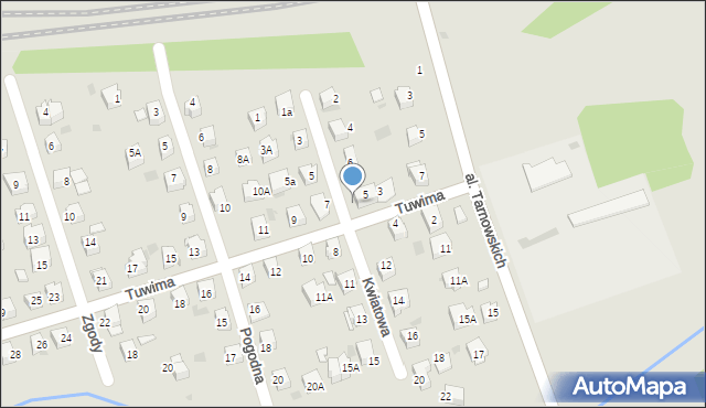 Tarnów, Kwiatowa, 8, mapa Tarnów