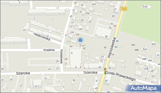 Tomaszów Mazowiecki, Kwiatowa, 2, mapa Tomaszów Mazowiecki