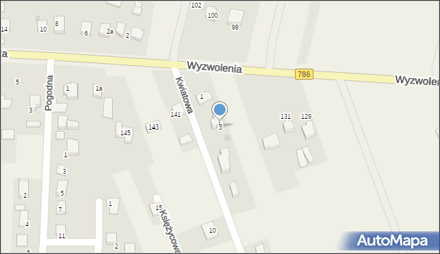 Wancerzów, Kwiatowa, 3, mapa Wancerzów