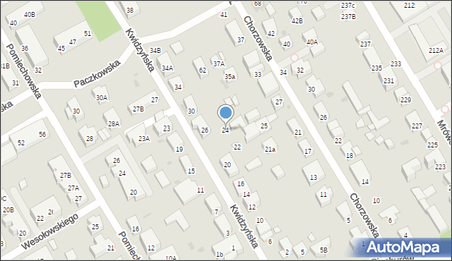 Warszawa, Kwidzyńska, 24, mapa Warszawy