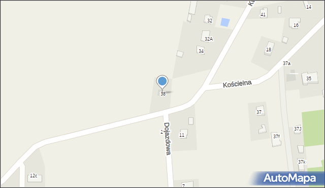 Wielogóra, Kwiatowa, 38, mapa Wielogóra