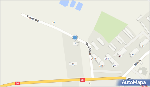 Wińsko, Kwiatowa, 3, mapa Wińsko