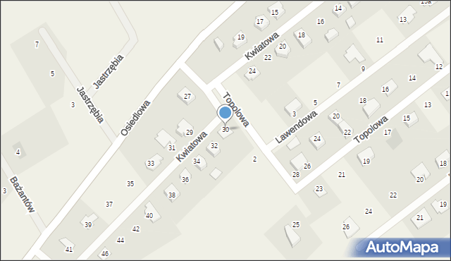 Wiślinka, Kwiatowa, 30, mapa Wiślinka