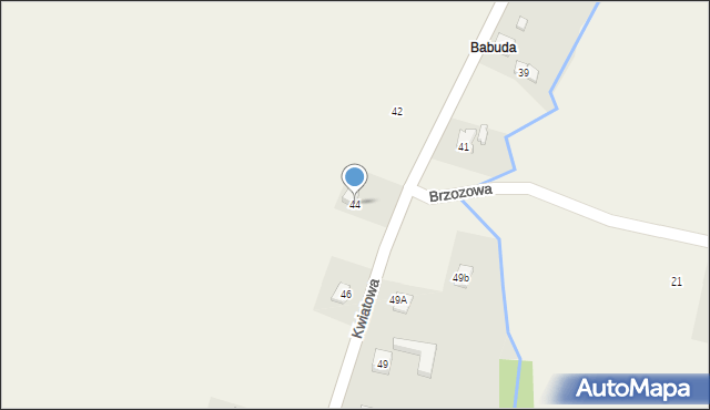 Witkowice, Kwiatowa, 44, mapa Witkowice